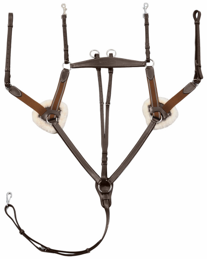 Henri de Rivel Pro 5 Point Elastic Breastplate Martingale with Running Attachment