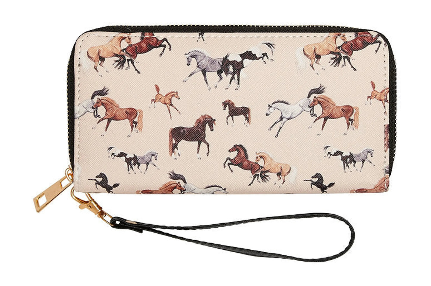 AWST Int'l "Lila" Horses All Over Clutch Wallet