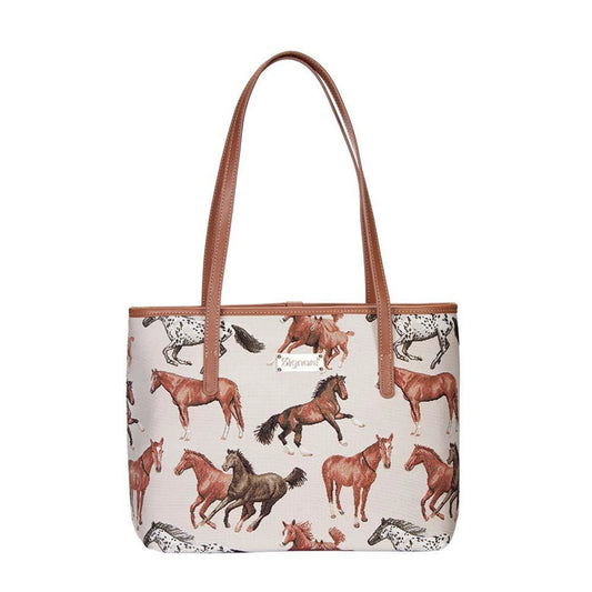 Running Horse College/Shoulder Tote Bag