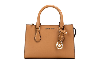 Michael Kors Sheila Small Luggage Vegan Center Zip Satchel