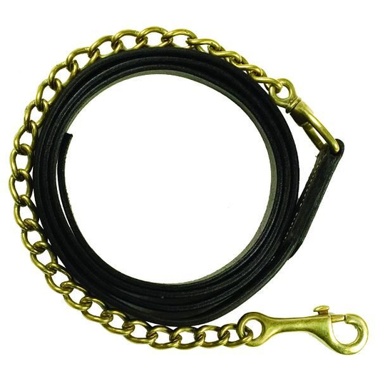 Gatsby Leather Lead With 30" Chain