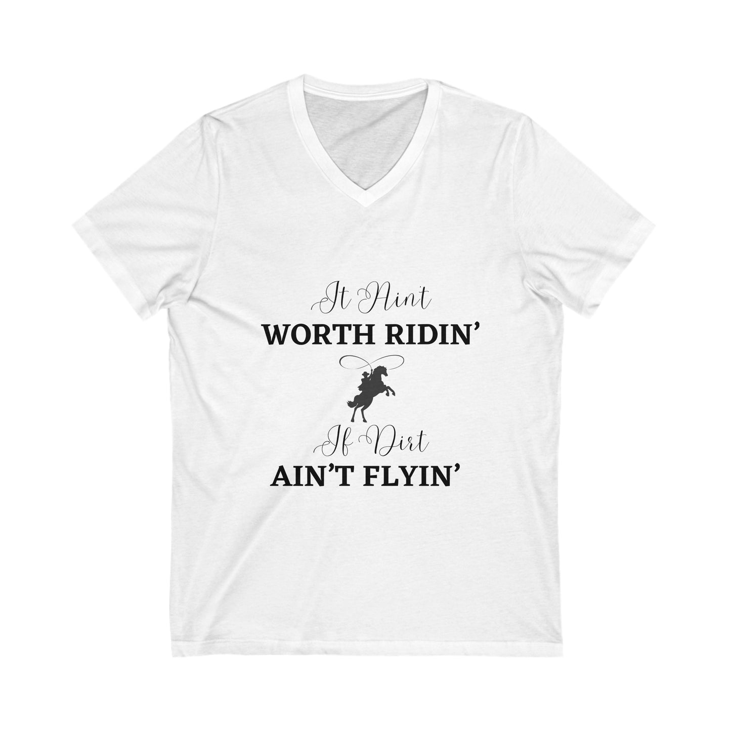 Unisex Jersey Short Sleeve V-Neck Tee