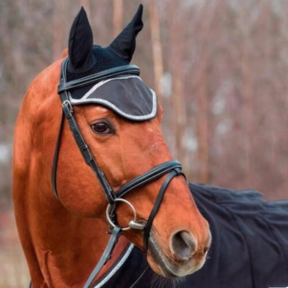 Horse Care Horse Riding Breathable Meshed Horse Ear Cover Equestrian Horse Equipment Fly Mask Bonnet Net Ear Masks Protector