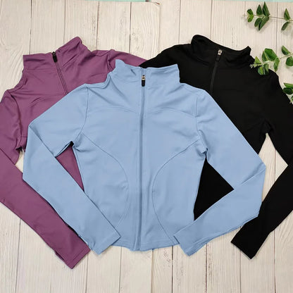 Quick Dry Zipper Horse Riding Jacket Tops Base Layer Women Equestrian Competition Long Sleeve Coat Equestrian Training Shirts