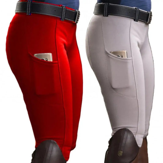 Tight Trousers Tight Pants Full Seat Equestrian Breeches Anti-pilling Navy Horse Riding Tights Pocket Hip Lift Equestrian Horse