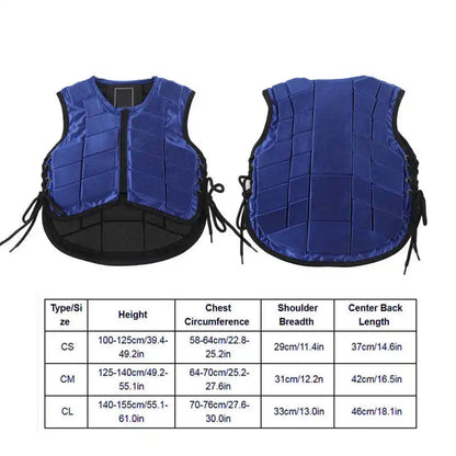 Children Equestrian Vest Kids Safety Horse Riding Vest Equestrian Protective Gear Shock Absorption Waistcoat